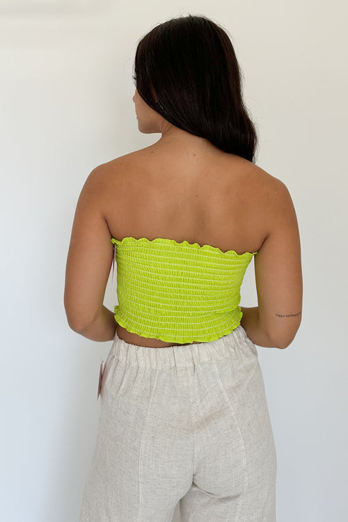 Top strapless neón