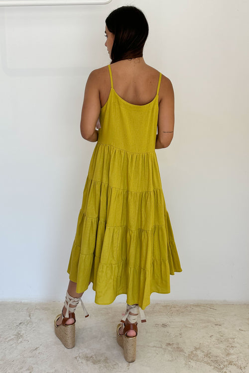 Vestido Mérida lino limone