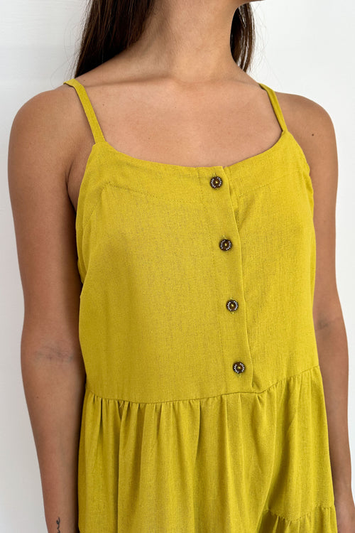 Vestido Mérida lino limone
