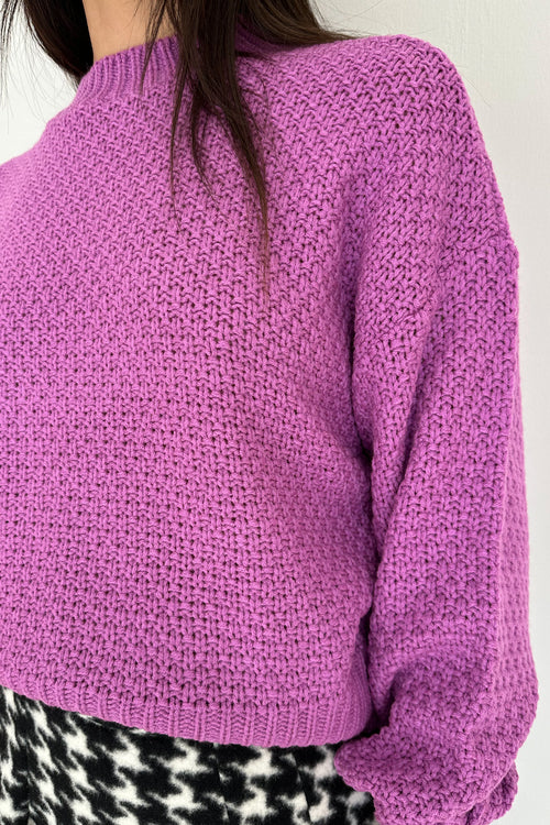 Suéter oversized violeta